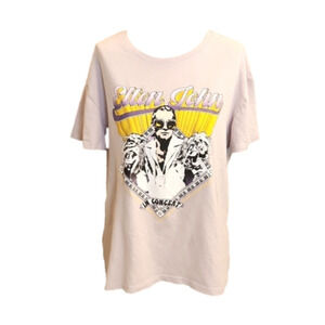 Womens Elton John light lavender graphic tee size Large.